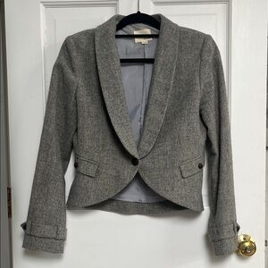Band Of Outsiders Charcoal Women's Blazer (Missing Faux Fur Collar). Size 3.